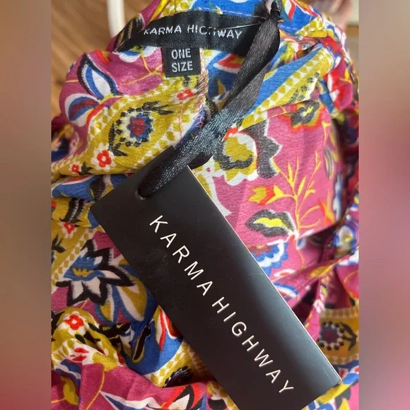 Karma Highway Vibrant Asymmetrical Floral Sundress NWT - Picture 3 of 10